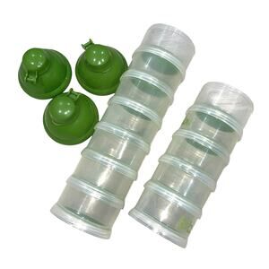 Multi-compartment stackable containers for Baby formula & toddler snacks